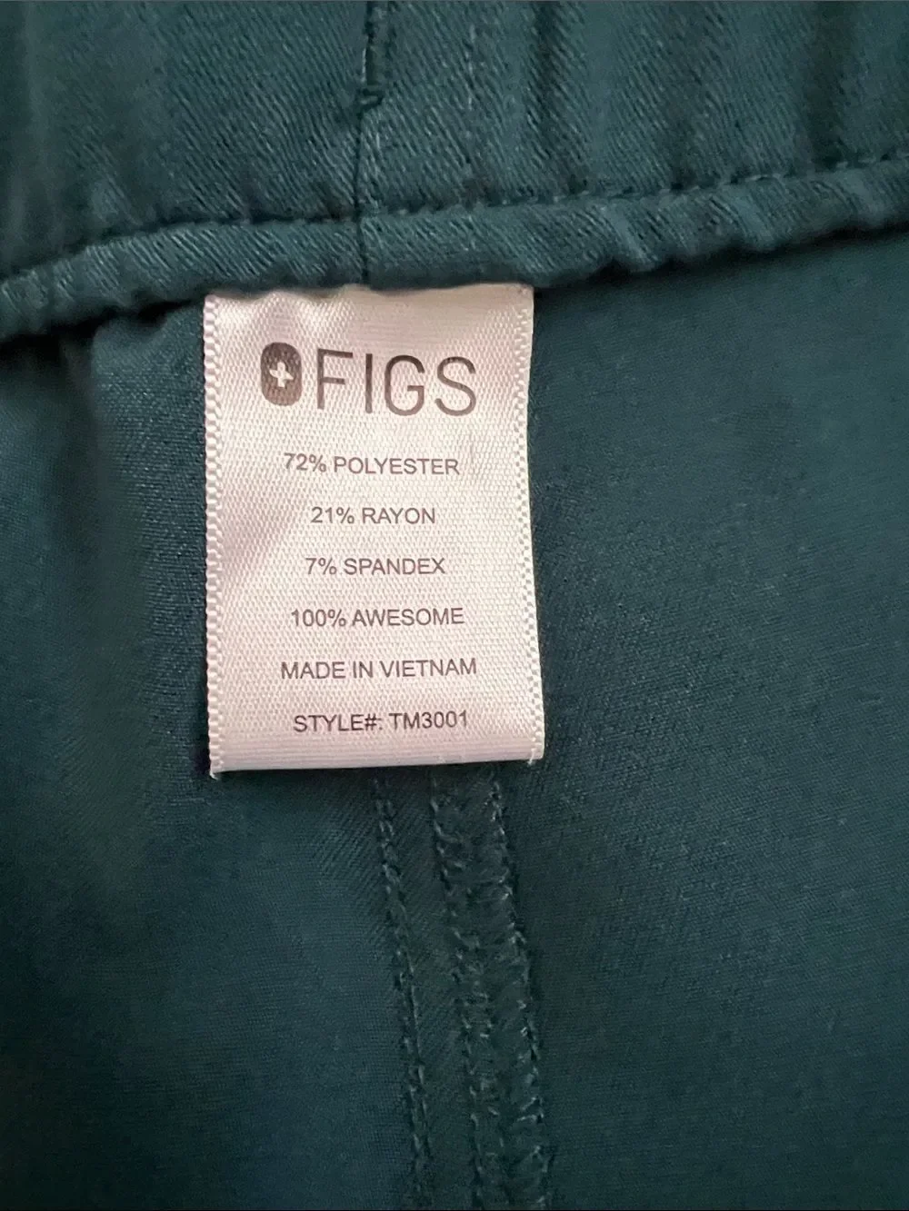 Like New! FIGS Cairo Straight Leg Scrub Trouser™ PO#1643 Caribbean Blue Size XL
